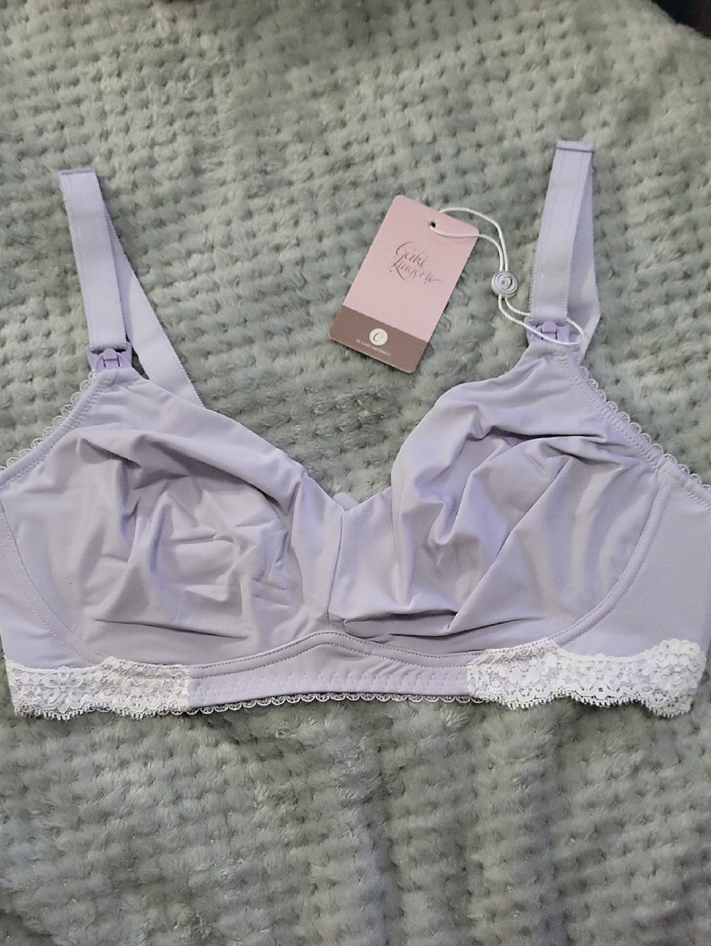 Nwt Cake Lingerie Soft‎ Cup Maternity Lavender Wireless Bra 36C